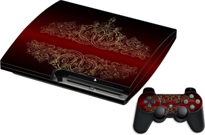 GADGETSWRAP GMCCG19875 - Printed Red Embrodry Skin For PS3 Console & Controller  Gaming Accessory Kit(Multicolor, For PS3)