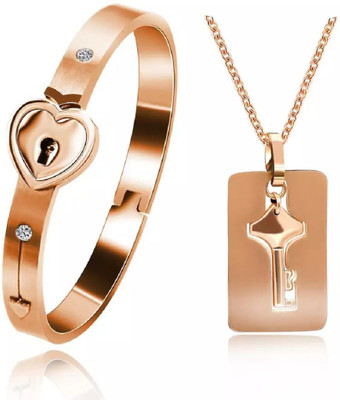 ruby collection Alloy Gold-plated Rose Gold Jewellery Set(Pack of 1)