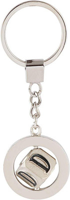gtrp Rotating Type D Letter/Alphabet Metallic Key Chain Key Chain