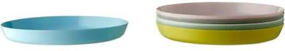 IKEA Plate, mixed colours Quarter Plate(Pack of 6, Microwave Safe)