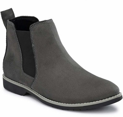 trendy street Premium Look PartyWear boots for Men | Latest Chelse Boots for Men Boots For Men High Tops For Men(Grey)