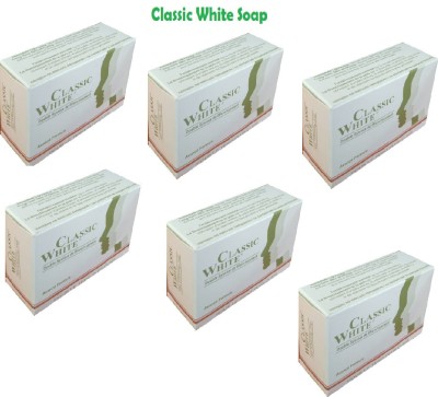Classic White Soap For Moisture & Nourishing Skin(Pack Of 6)(6 x 85 g)