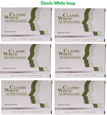 Classic White Soap For Soft And Smooth Skin(Pack Of 6)(6 x 85 g)