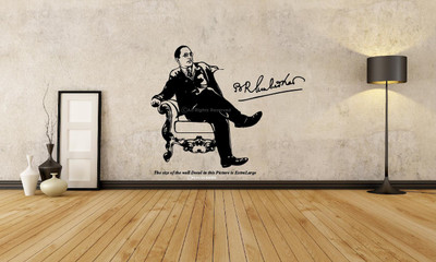 PEACOCKRIDE 100 cm Ambedkar - The God Father of Indidan Constituation Self Adhesive Sticker(Pack of 1)
