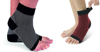 Just Rider Anklet sleeve Ankle Support(Black, Red)