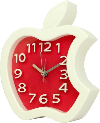 Sigaram Analog 18 cm X 16 cm Wall Clock(Red, White, With Glass, Standard)