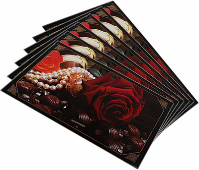 Dakshya Industries Rectangular Pack of 6 Table Placemat(Multicolor, PVC)