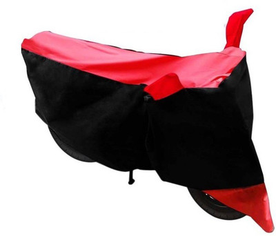 Auto Hub Two Wheeler Cover for Universal For Bike(Black, Red)