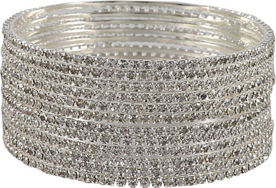 ZULKA Metal Agate Bangle Set(Pack of 12)