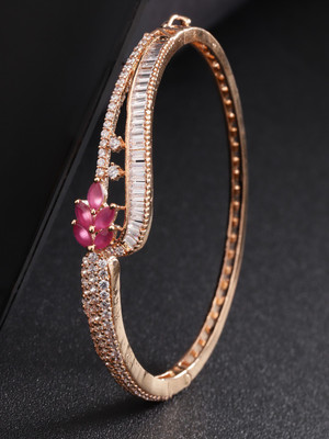 Priyaasi Brass Cubic Zirconia Gold-plated Bracelet