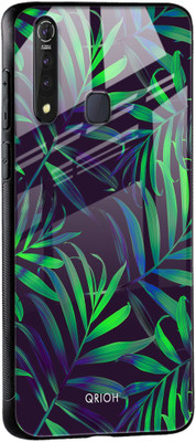QRIOH Glass Back Cover for Vivo Z1 Pro(Multicolor, Grip Case, Silicon, Pack of: 1)