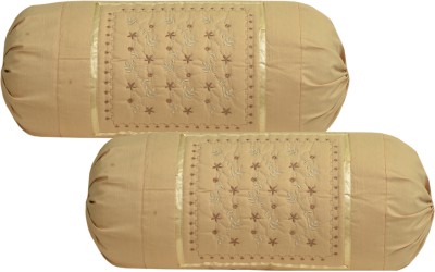 Outlay Home Cotton Bolsters Cover(Pack of 2, 41 cm*81 cm, Beige)