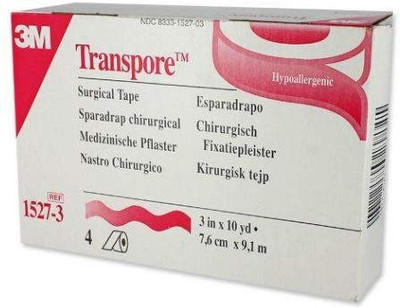 Transpore 1527-3 Surgical Tape 3 x 10 yards First Aid Tape(Pack of 4)