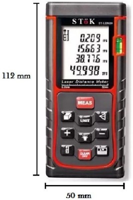 Stok ST-LDM50 SToK ST-LDM50 Laser Distance Measuring Meter Portable Device,Area/Pythagoras Calculation,Measurement Memory Recall,Tape 0.05 To 50M(0.16 To 164Ft)St-Ldm50 Non-magnetic Engineer's Precision Level(11.2 cm)