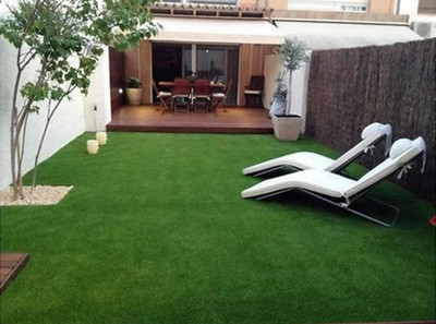 COMFY HOME Artificial Grass Door Mat(Green, Extra Large)