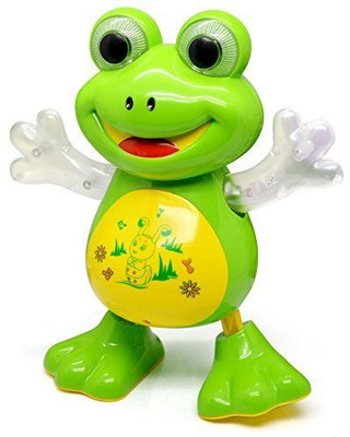 Noxxi Dancing Toy Frog with Music Flashing Lights and Real Dancing Action for Kids(Green)