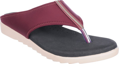 HealthFit Ortho Care Diabetic & Orthopedic Slipper Doctor Chappal with Arch Support Women Flats(Burgundy , 9)