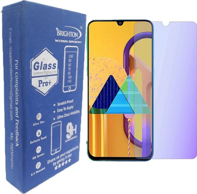 BRIGHTRON Edge To Edge Tempered Glass for BRIGHTRON Edge to Edge Tempered glass Screen Protector For Samsung Galaxy M30S- Anti Blueray Flexiable Fiber Glass Anti Shoch Hammer Proof Impossible Flim - TEMPERED GLASS Latest Version- (Pack of 2 ) M30S(Pack of 2)