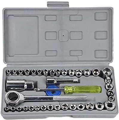 PIXSHOW 40 Pc Socket Tool Kit Socket Set (Pack of 40) Socket Set(Pack of 1)