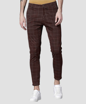 FUBAR Slim Fit Men Brown Trousers