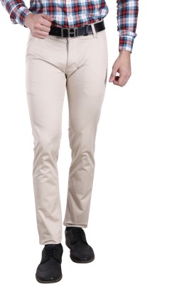 stars collection Regular Fit Men Cream Trousers