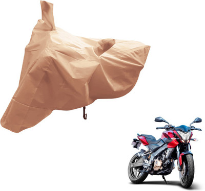 MOCKHE Two Wheeler Cover for Bajaj(Pulsar 200 NS DTS-i, Beige)