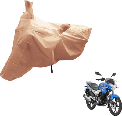 Auto Hub Two Wheeler Cover for Bajaj(Discover 125 DTS-i, Beige)