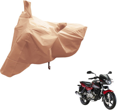 Auto Hub Two Wheeler Cover for Bajaj(Pulsar 180 DTS-i, Beige)