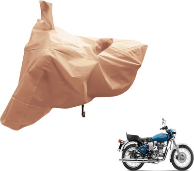 Auto Hub Two Wheeler Cover for Royal Enfield(Beige)