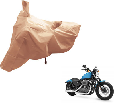 MOCKHE Two Wheeler Cover for Harley Davidson(XL 1200, Beige)