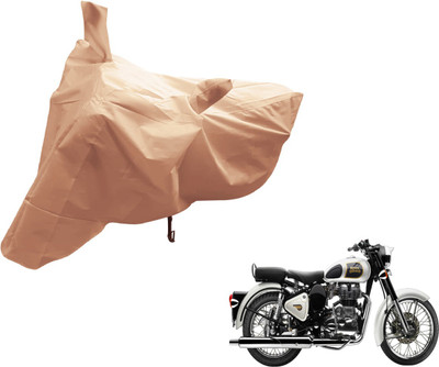 Auto Hub Two Wheeler Cover for Royal Enfield(Beige)