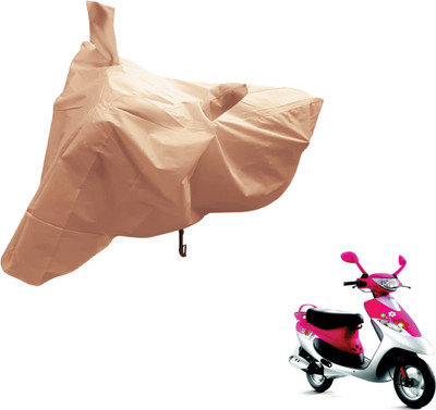 MOCKHE Two Wheeler Cover for TVS(Scooty Pep+, Beige)