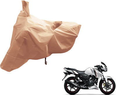 Auto Hub Two Wheeler Cover for TVS(Apache RTR 180, Beige)