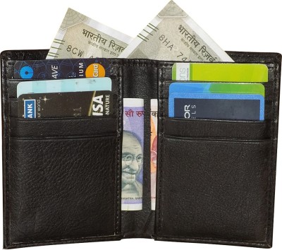 Style 98 Men Black Genuine Leather Money Clip(12 Card Slots)