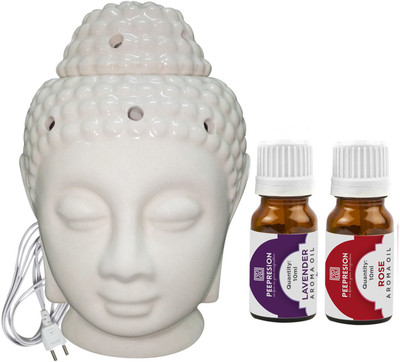 PEEPRESION Lavender, Rose Diffuser Set, Aroma Oil PPC-EBUDDHA130-LV-RS(3 x 6.67 ml)
