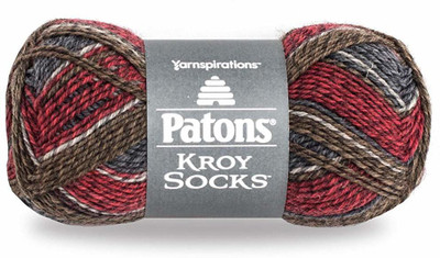 Patons Kroy Socks Yarn - (1) Super Fine Gauge - 1.75 oz - Grey Brown - For Crochet, Knitting & Crafting