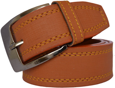 LOOPA Men Formal Tan Synthetic Belt