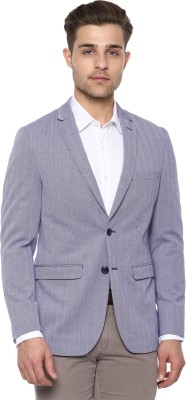 LOUIS PHILIPPE Solid Single Breasted Casual Men Blazer(Blue)