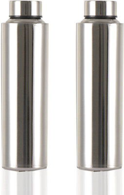 Rani Enterprise High Quality Stainless Steel 1000ml 2pcs Steel Water Bottle Set 1000 Ml Bottle (Pack Of 2, Silver, Steel) For Rs. 295 @ 58 %