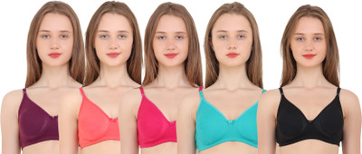 Wonkey Women Full Coverage Non Padded Bra(Multicolor)