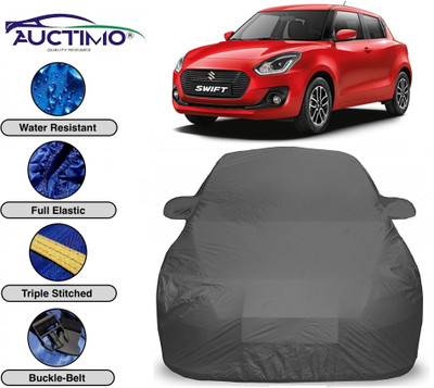 AUCTIMO Car Cover For Maruti Suzuki Swift (With Mirror Pockets)(Grey)
