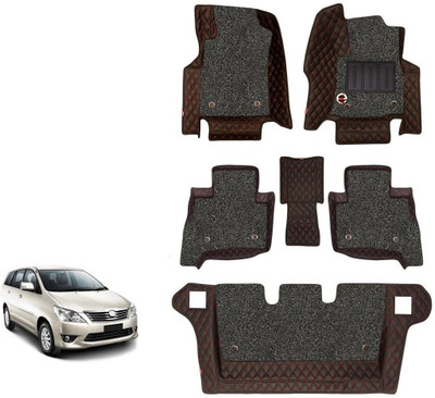 elegant Leatherite 7D Mat For  Toyota Innova(Black, Red)