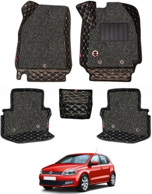 elegant Leatherite 7D Mat For  Volkswagen Polo(Black, White)