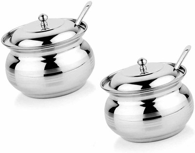 VSG gallery Steel Oil Container  - 250 ml(Pack of 2, Silver)