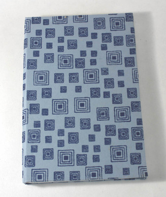 Camlon Exports Handmade screen print A4 Notebook Unrulled 96 Pages(Blue, Grey)