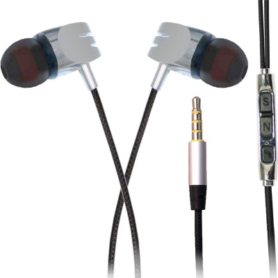 Xbuzz XC100SI in-Ear Super Soft Extra Bass Wired Headset with Mic Wired Headset(Black, In the Ear)