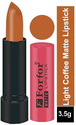 FORFOR Perfact Long Lasting Stylish Matte Lipsticks(Light Coffee, 3.5 g)