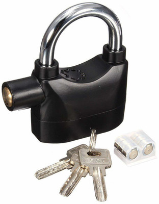Zahuu Anti Theft Alarm Lock Motion Sensor Lock Security Waterproof Padlock Padlock(Black)