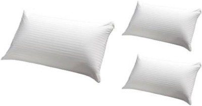 Swikon star Polyester Fibre Stripes Body Pillow Pack of 3(White)