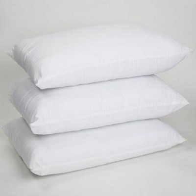 Swikon star Polyester Fibre Solid Body Pillow Pack of 3(White)